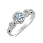 Pırlanta Blue Topaz Yüzük