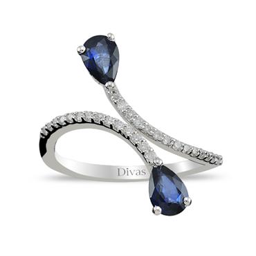 Pırlanta Safir Yüzük