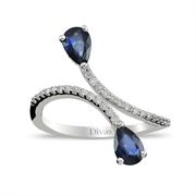 Pırlanta Safir Yüzük