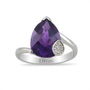 Pırlanta Ametist Yüzük