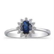 Pırlanta Safir Yüzük