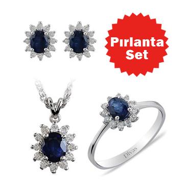 Pırlanta Safir Set