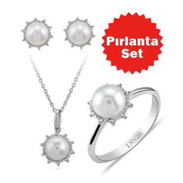 Pırlanta İnci Set
