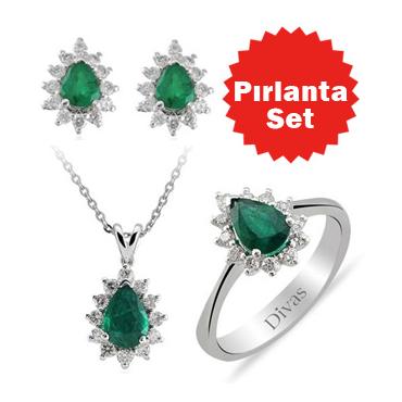 Pırlanta Zümrüt Set