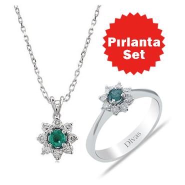 Pırlanta Zümrüt Set