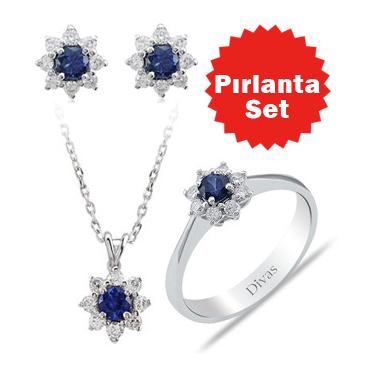 Pırlanta Safir Set