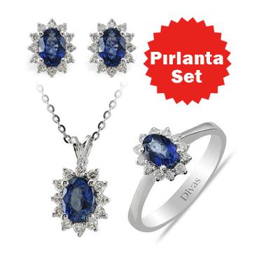 Pırlanta Safir Set