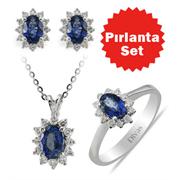 Pırlanta Safir Set