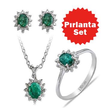 Pırlanta Zümrüt Set