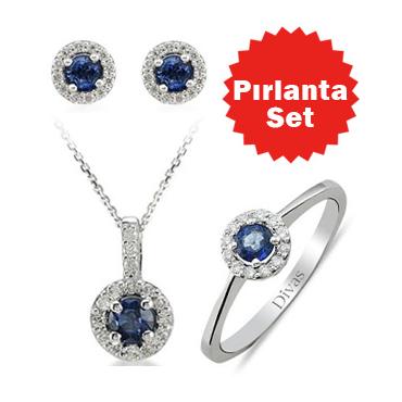 Pırlanta Safir Set