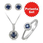 Pırlanta Safir Set
