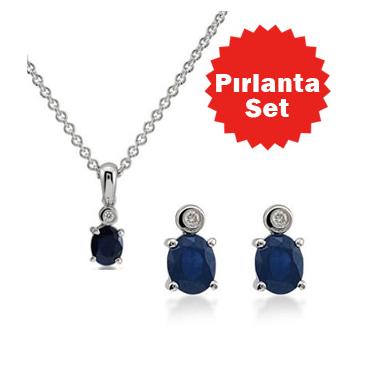 Pırlanta Safir Set