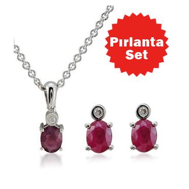 Pırlanta Yakut Set